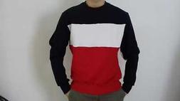 FOOTEX Felpa Uomo Donna Cotone Girocollo Colore Rosso/Bianco
