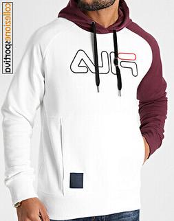 FELPA UOMO/DONNA FILA LAURI HOODY- 683185-A837 col.bianco/bo