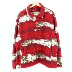 Felpa Uomo donna Vintage maglia in pile mezza zip Rosso Mont