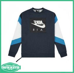 Felpa uomo girocollo Nike air crew flc maglia felpata manica