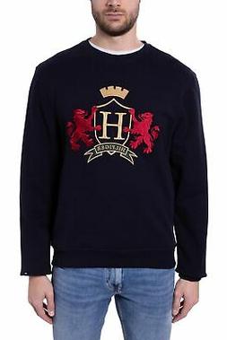 TOMMY HILFIGER - Felpa uomo girocollo con stemma