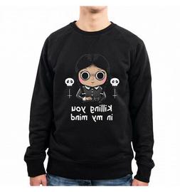 FELPA UOMO KILLING YOU IN MY MIND ADDAMS FAMILY FAMIGLIA HAL