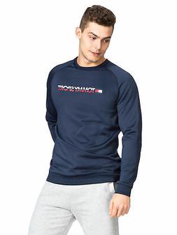 FELPA UOMO Tommy hilfiger KNIT CREW SWEAT, 401 BLU S20S20014