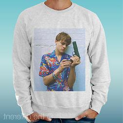felpa uomo leggera sweater grigio chiaro grey