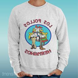 FELPA UOMO LEGGERA SWEATER GRIGIO CHIARO GREY " LOS POLLOS H