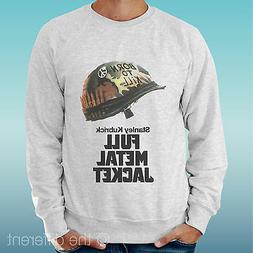 FELPA UOMO LEGGERA SWEATER GRIGIO CHIARO GREY " FULL METAL J