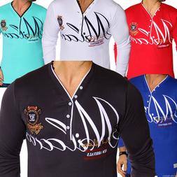 Felpa Uomo Maglia a Maniche Lunghe Sportivo T-Shirt Milan Nu