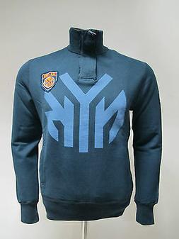 ADIDAS felpa uomo mezza ZIP mod.L09366 NBA KNICKS col.BLU tg