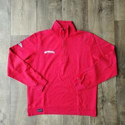 Champion Felpa uomo mezza zip rossa vintage tg.L