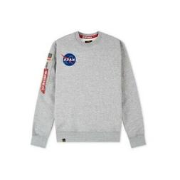 Felpa Uomo Alpha Industries NASA Sweater Grigio 186304 17 GR