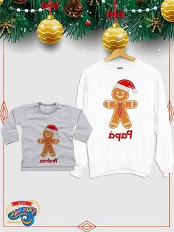 FELPA UOMO + NEONATO NEONATA NATALIZIA NATALE PADRE FIGLIO F