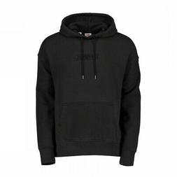 Felpa Uomo LEVIS Nera con cappuccio e logo nero centrale