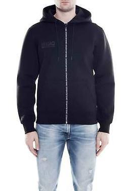 CALVIN KLEIN JEANS - Felpa uomo nera con cappuccio