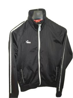 Puma.Felpa uomo nera con particolari bianchiTaglia XL