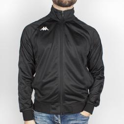Felpa Kappa Uomo Nero collo alto in acetato bande laterali s