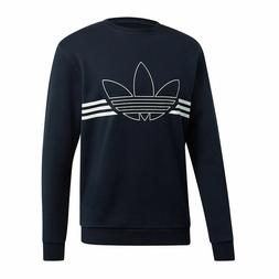 Felpa adidas uomo Outline Trefoil Crew Fleece, Sweatshirts U