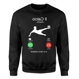 Felpa Uomo Ragazzo Personalizzata - Il Calcio Chiama... E io