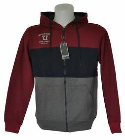 FELPA UOMO RAGAZZO ZIP CAPPUCCIO RIGHE TASCHE LOGO MARCA LOS