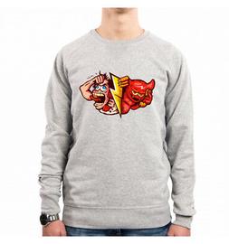 FELPA UOMO ROCK METAL DEVIL MAD BOLT BK0006A PACDESIGN