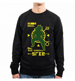 FELPA UOMO SAIYAN POWER OVER 9000 GOKU OP0044A PACDESIGN