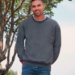 FELPA UOMO FRUIT OF THE LOOM SET-IN SWEAT GIROCOLLO FELPATA 