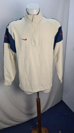 FELPA NIKE UOMO TAGLIA M BEIGE LEGGERE USURE