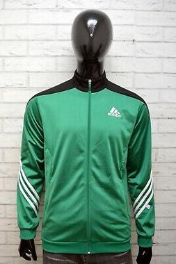 Felpa Uomo ADIDAS Taglia M Maglione Verde Sweater Man Cardig