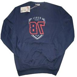 FELPA UOMO TAGLIE FORTI 3XL 4XL 5XL  girocollo blu primavera