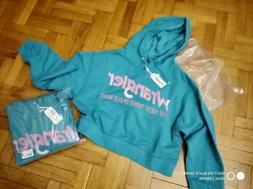 Felpa Verde con logo rosa Wrangler Donna Cappuccio size S