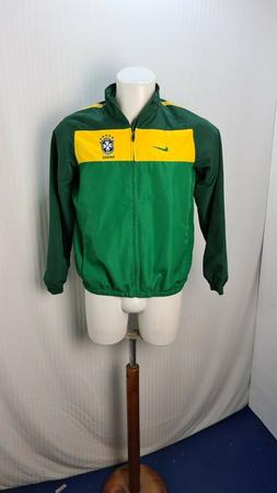 FELPA VERDE CON ZIP NIKE BRASIL TAGLIA XL IN BUONE CONDIZION