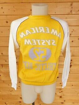AMERICAN SYSTEM Felpa Yellow SKI SPORT  VINTAGE Made Italy A