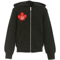 FELPA ZIP DSQUARED BAMBINO NERO ROSSO DQ023K-D00MT