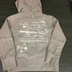 DEHA Felpa Zip con Cappuccio Bambina Marrone e Oro 6 Anni