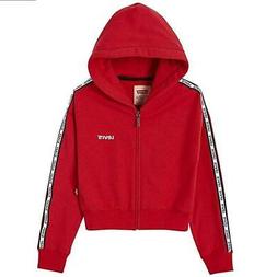FELPA ZIP CON CAPPUCCIO LEVIS BAMBINA ROSSO NN17517