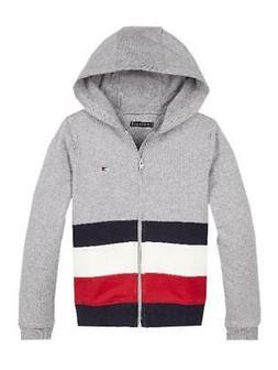 FELPA ZIP CON CAPPUCCIO TOMMY HILFIGER BAMBINO GRIGIO KB0KB0