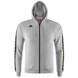 Felpa Zip Con Cappuccio Uomo Kappa Banda Arit Slim Grigia Ta