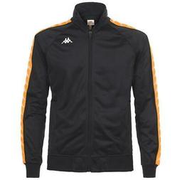 KAPPA FELPA ZIP UOMO NERO ARANCIO 301EFU02