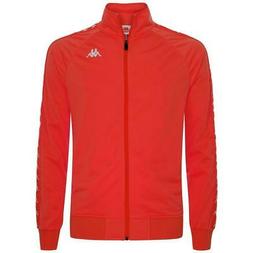 KAPPA FELPA ZIP UOMO ROSSO BIANCO 301EFU02