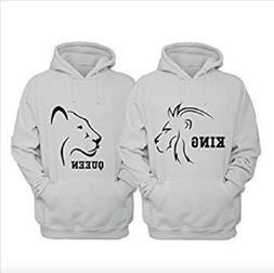 Cappuccio King Queen Lion Coppia Fidanzati Amici Boyfriend I