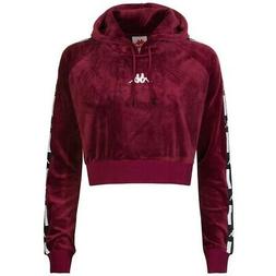 Con Cappuccio Donna Kappa Authentic La Damas Red Dahlia-blac