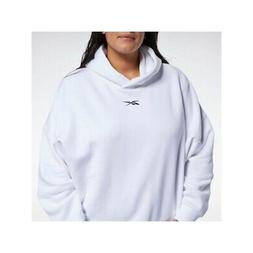 Con Cappuccio Donna Reebok Felpa Oversize Bianco Fu2520