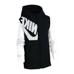 Con Cappuccio Uomo Nike Big Kids'  Full-zip Hoodie Nero Cu92