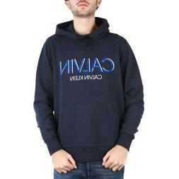 Con Cappuccio Uomo Calvin Klein Felpa Blu K10k105584-dw4