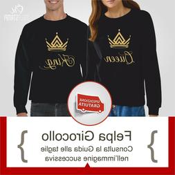 Di Coppia King Queen Stampa Oro Regalo Fidanzati San Valenti
