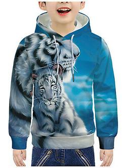 Bambino Felpe Per Ragazzi-bambino Da Ragazzo Attivo 3d Tiger