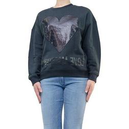 Senza Cappuccio Donna Love Moschino Felpa Girocollo Nero W63