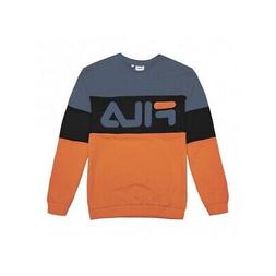 Senza Cappuccio Uomo Fila Men Straight Blocked Crew Cinnamon