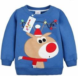 Sportive Del Natale Cervi Per Bambine E Ragazze Pullover Bam