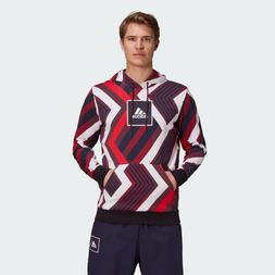 Adidas FR7211 FELPA CON CAPPUCCIO ALLOVER PRINT UOMO NUOVA C