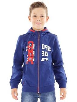 CMP Giacca di Pile Felpa da Jogging con Cappuccio Blau Elast